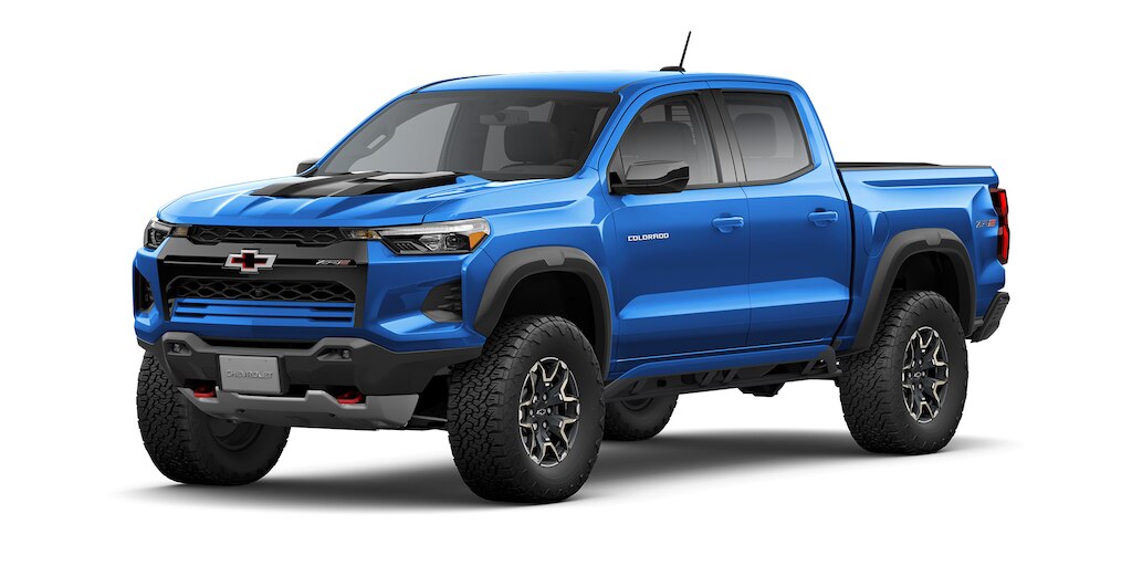 Camioneta todoterreno 4x4 Chevrolet Colorado ZR2 2025 en color azul imperial